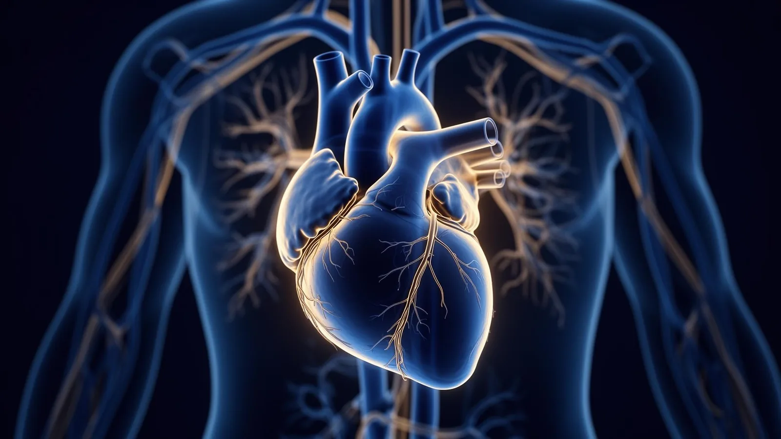 Abstract visualization of the human circulatory system