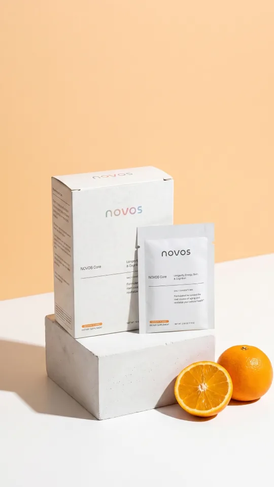 NOVOS Core daily longevity drink, morning routine