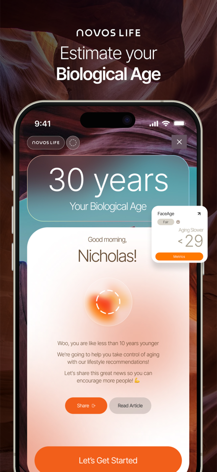 Estimate your Biological Age in NOVOS Life
