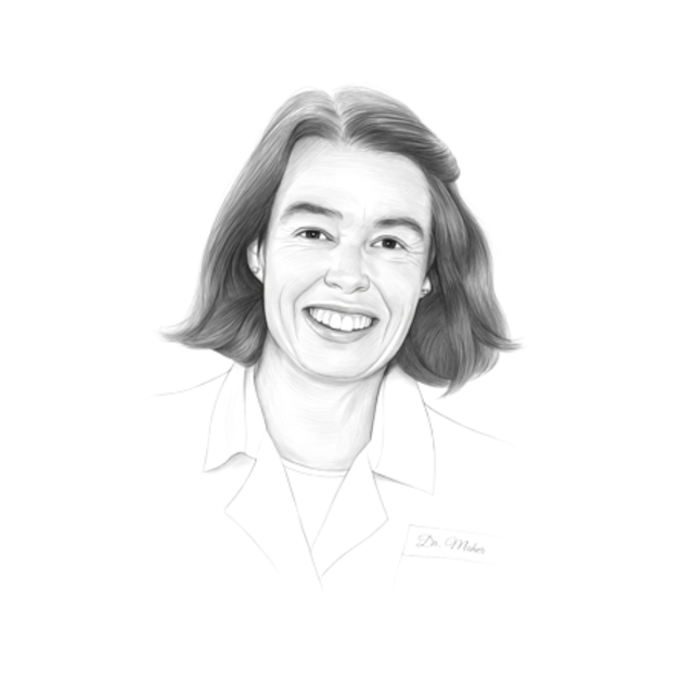 Portrait illustration of Dr. Pamela Maher, PhD